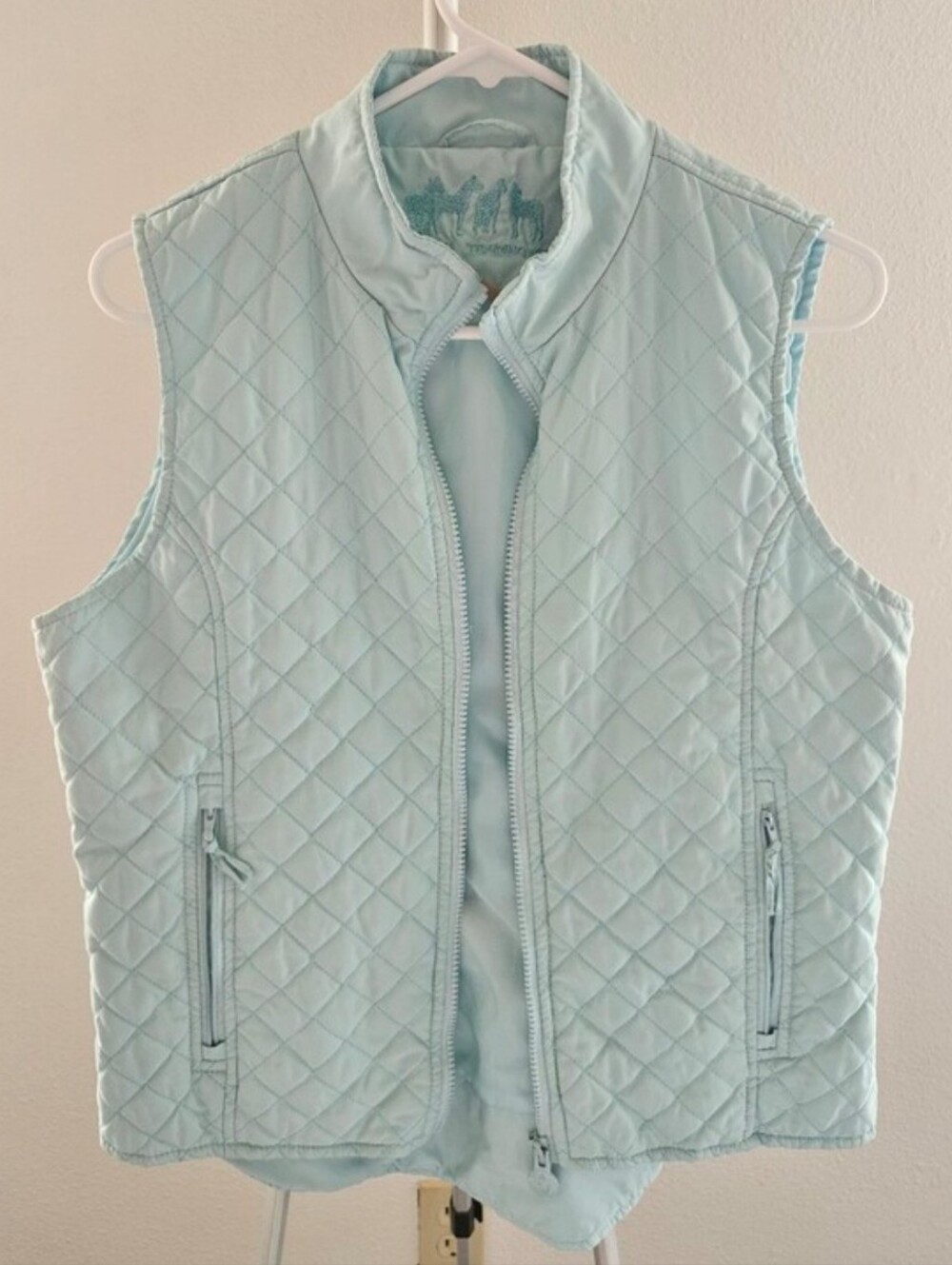 Outback Trading Co. Light Blue Quilted Women's Vest Size Medium